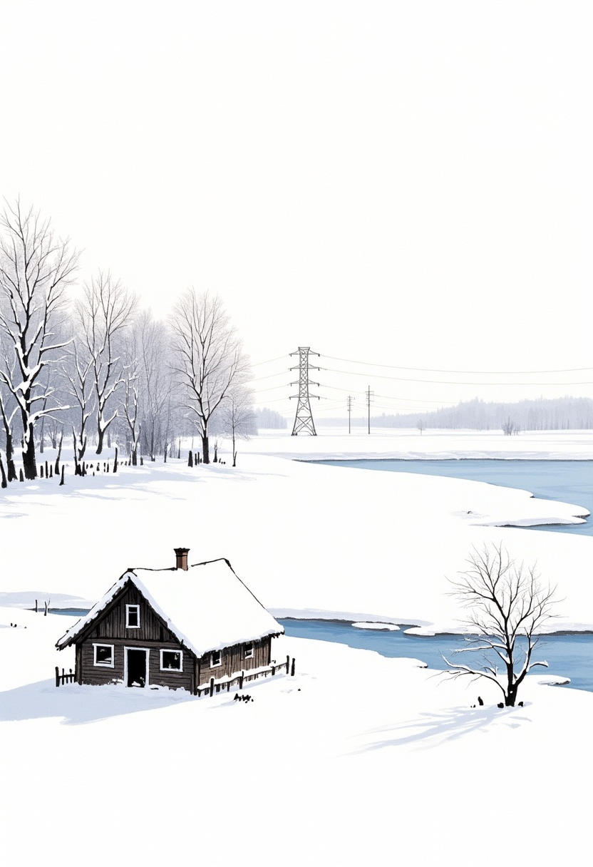 17366891-1617070959-A rural winter landscape featuring a solitary cabin beside a frozen lake, surrounded by bare trees covered in snow. ((Transmissi.png